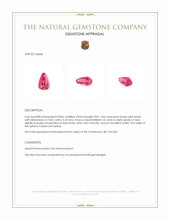 1.06 Ct. Pink Spinel from Ceylon (Sri Lanka) Appraisal