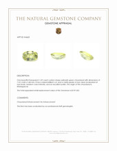 1.09 Ct. Yellowish Green Chrysoberyl from Madagascar Appraisal