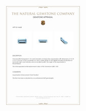 1.52 Ct. Aquamarine from Mozambique Appraisal