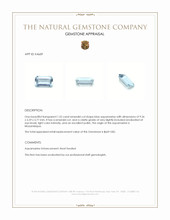 1.52 Ct. Aquamarine from Mozambique Appraisal