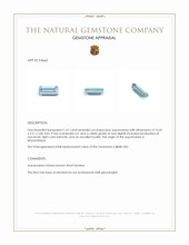 1.57 Ct. Blue Aquamarine from Mozambique Appraisal