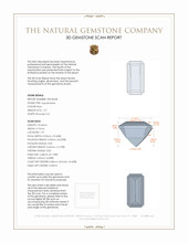 1.57 Ct. Aquamarine from Mozambique 3 D Scan Report