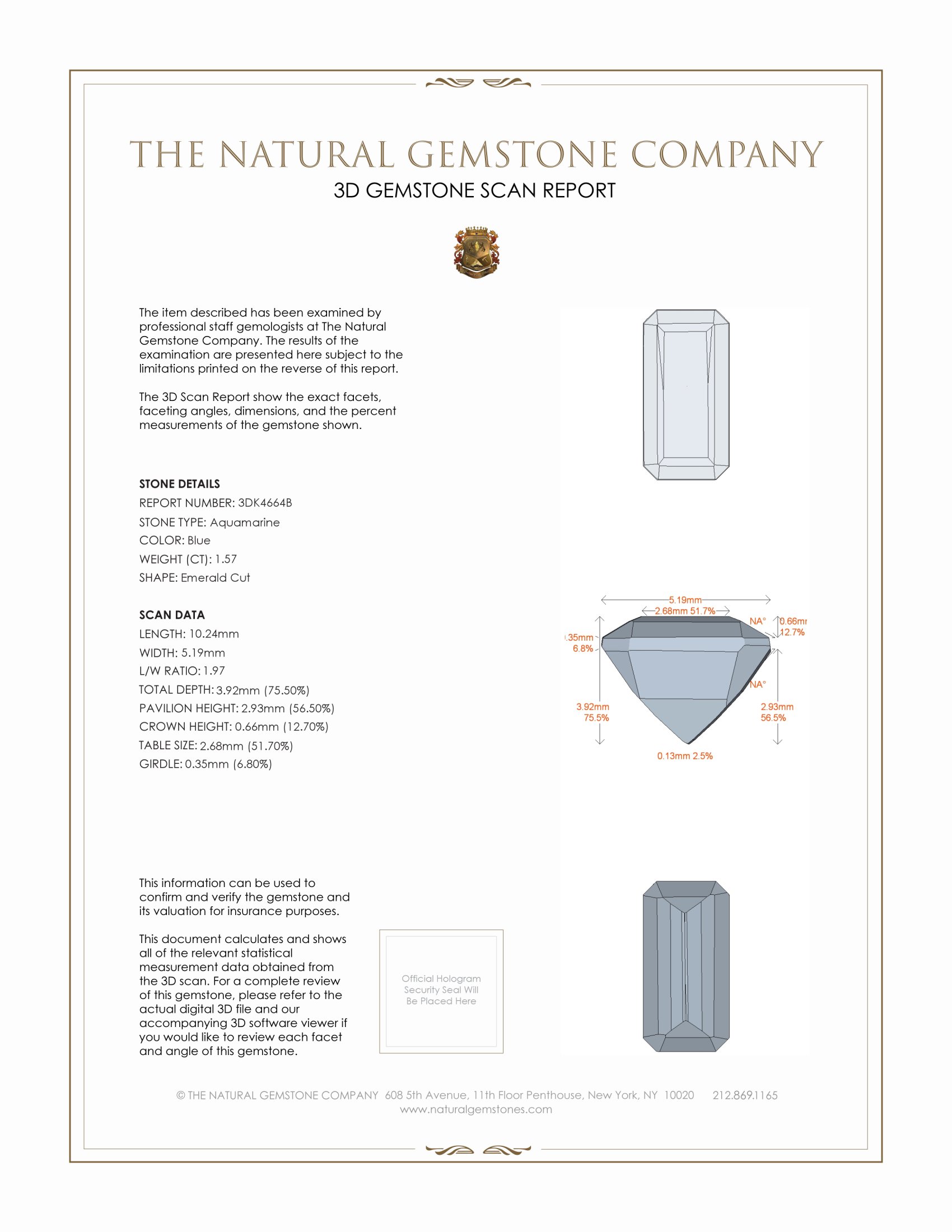 1.57 Ct. Aquamarine from Mozambique