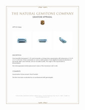 1.59 Ct. Blue Aquamarine from Mozambique Appraisal