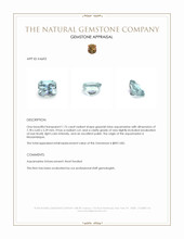 1.75 Ct. Greenish Blue Aquamarine from Mozambique Appraisal