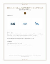 1.77 Ct. Blue Aquamarine from Mozambique Appraisal