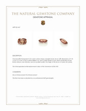 2.65 Ct. Orangish Brown Zircon from Ceylon (Sri Lanka) Appraisal