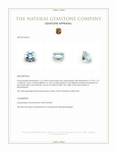 1.23 Ct. Blue Aquamarine from Mozambique Appraisal