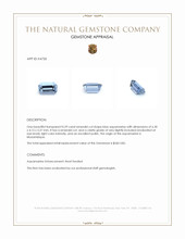 0.59 Ct. Blue Aquamarine from Mozambique Appraisal