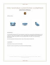 0.59 Ct. Aquamarine from Mozambique Appraisal