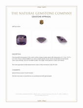 5.83 Ct. Purple Spinel from Ceylon (Sri Lanka) Appraisal
