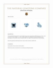 0.75 Ct. Blue Aquamarine from Mozambique Appraisal
