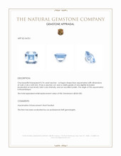 0.76 Ct. Aquamarine from Mozambique Appraisal