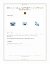 0.79 Ct. Blue Aquamarine from Mozambique Appraisal