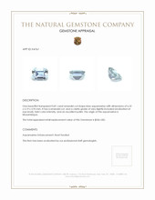 0.81 Ct. Aquamarine from Mozambique Appraisal