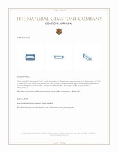 0.81 Ct. Blue Aquamarine from Mozambique Appraisal