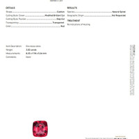 3.02 Ct. Spinel from Burma (Myanmar) Scan Report