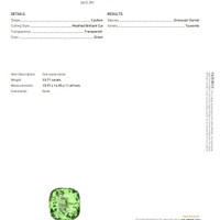 23.71 Ct. Grossular Garnet from Namibia Scan Report