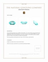 3.75 Ct. Paraiba Tourmaline from Mozambique Appraisal