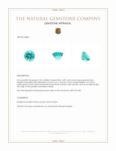 0.89 Ct. Greenish Blue Paraiba Tourmaline from Brazil Appraisal