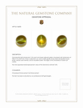 7.53 Ct. Cabochon Chrysoberyl from Ceylon (Sri Lanka) Appraisal