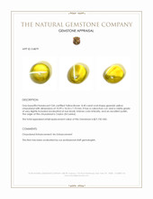 8.40 Ct. Greenish Yellow Cabochon Chrysoberyl from Ceylon (Sri Lanka) Appraisal