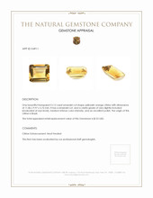 5.12 Ct. Citrine from Brazil Appraisal