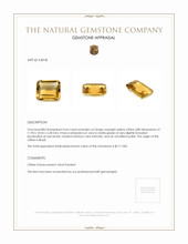 4.64 Ct. Citrine from Brazil Appraisal