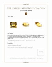 5.24 Ct. Citrine from Brazil Appraisal