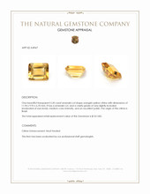 5.50 Ct. Orangish Yellow Citrine from Brazil Appraisal