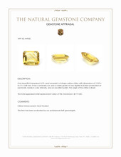 4.95 Ct. Yellow Citrine from Brazil Appraisal