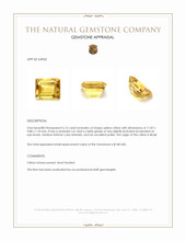 6.15 Ct. Orangish Yellow Citrine from Brazil Appraisal