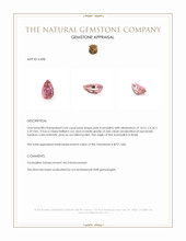 2.06 Ct. Pink Tourmaline from Brazil Appraisal