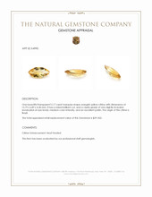 2.17 Ct. Citrine from Brazil Appraisal