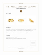 2.52 Ct. Citrine from Brazil Appraisal