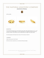 2.45 Ct. Orangish Yellow Citrine from Brazil Appraisal