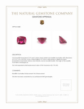2.39 Ct. Rubellite Tourmaline from Madagascar Appraisal