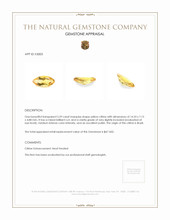 2.59 Ct. Citrine from Brazil Appraisal