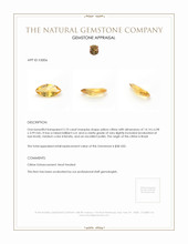 2.10 Ct. Citrine from Brazil Appraisal