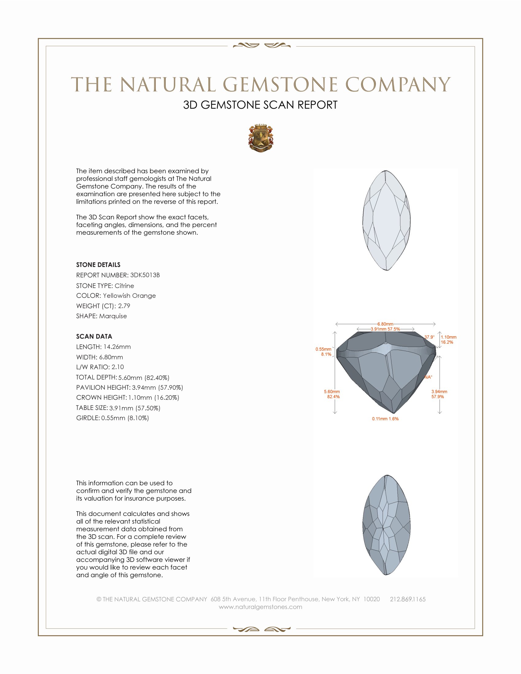 2.79 Ct. Citrine from Brazil
