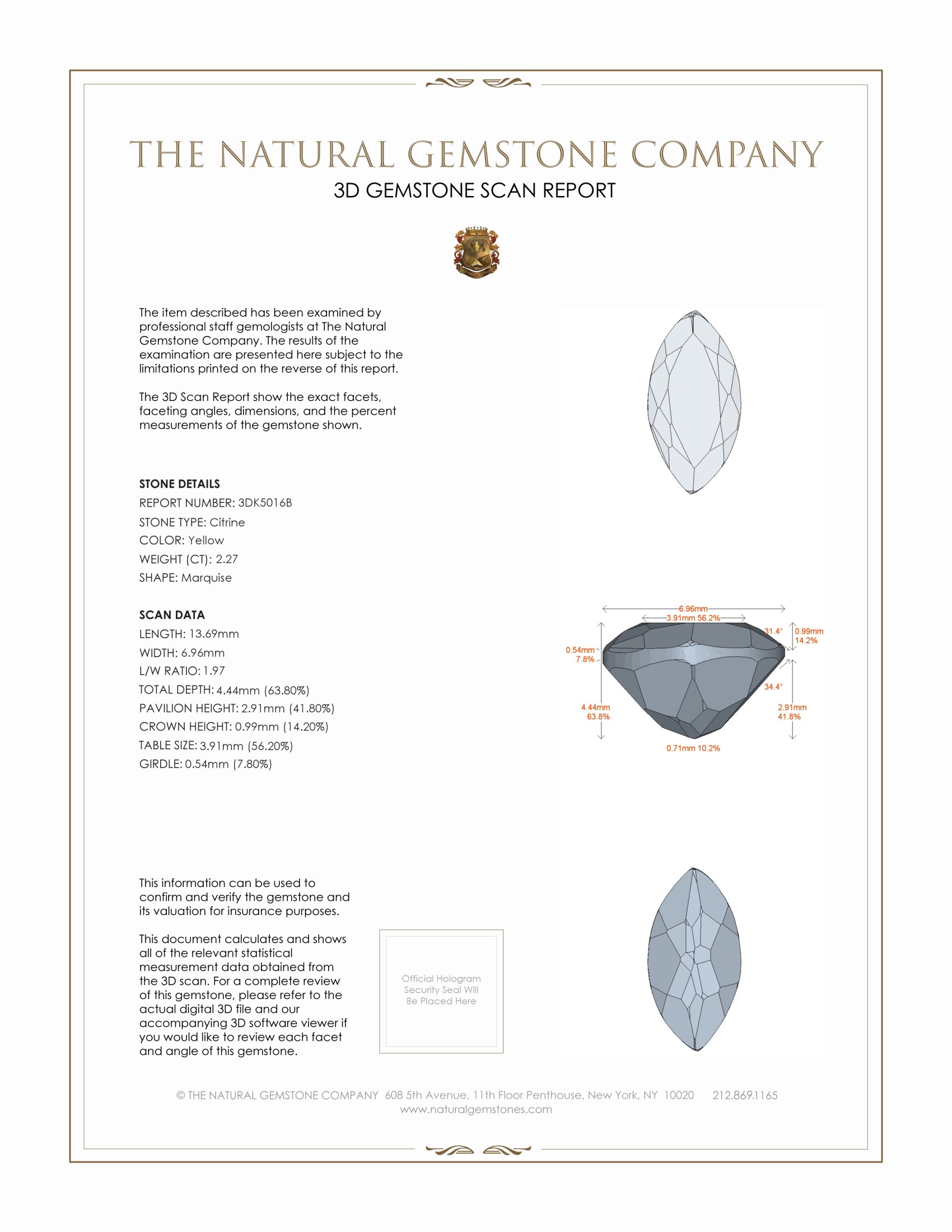 2.27 Ct. Citrine from Brazil