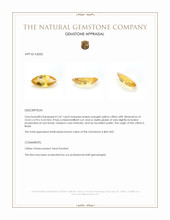 2.47 Ct. Orangish Yellow Citrine from Brazil Appraisal
