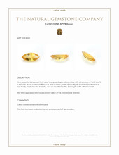 2.47 Ct. Citrine from Brazil Appraisal
