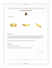 2.47 Ct. Yellow Citrine from Brazil Appraisal