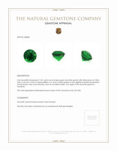 1.05 Ct. Tsavorite Garnet from Tanzania Appraisal