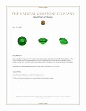 1.05 Ct. Tsavorite Garnet from Tanzania Appraisal