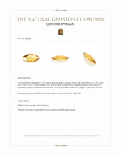 1.78 Ct. Citrine from Brazil Appraisal