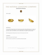 2.86 Ct. Yellow Citrine from Brazil Appraisal