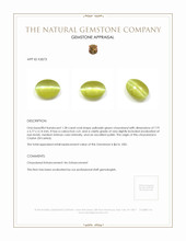 1.28 Ct. Cabochon Chrysoberyl from Ceylon (Sri Lanka) Appraisal