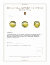 1.13 Ct. Cabochon Chrysoberyl from Ceylon (Sri Lanka) Appraisal